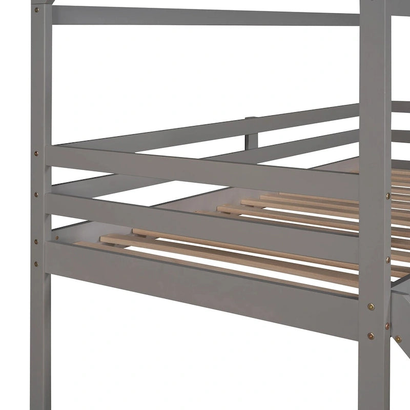 Twin Loft Bed with Slide House Bed with Slide