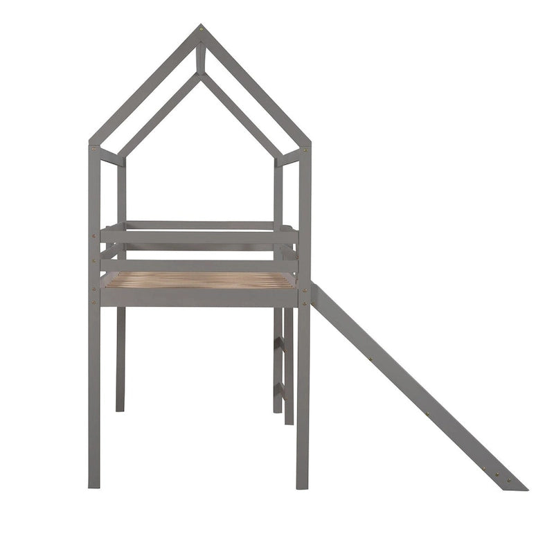 Twin Loft Bed with Slide House Bed with Slide