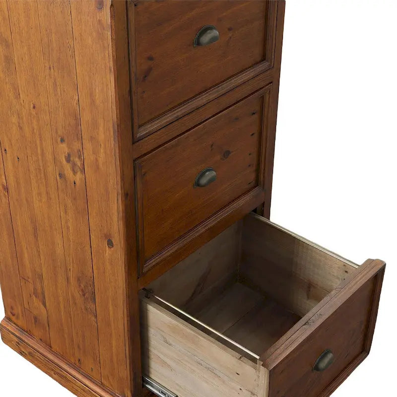 Dexter 23 Wide 3-Drawer Reclaimed Pine File Cabinet