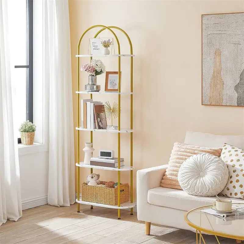 5 Tier Open Bookshelf