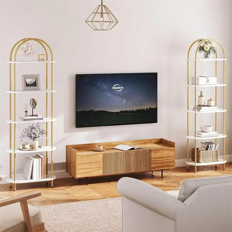 5 Tier Open Bookshelf