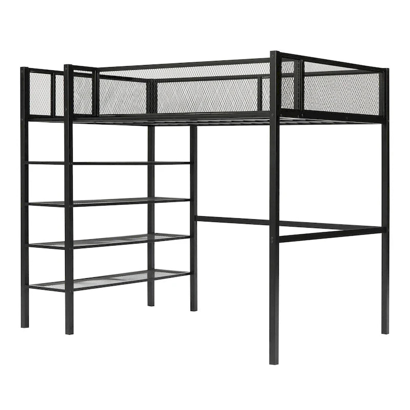 Modern Style Twin Size Multi-functional Loft Bed with Storage