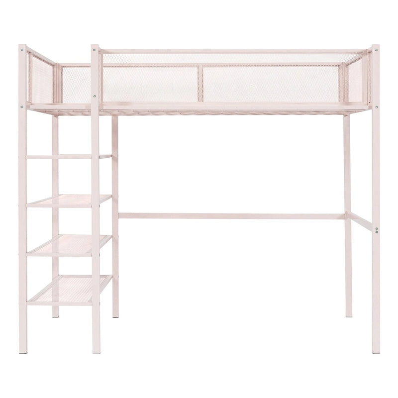 Modern Style Twin Size Multi-functional Loft Bed with Storage