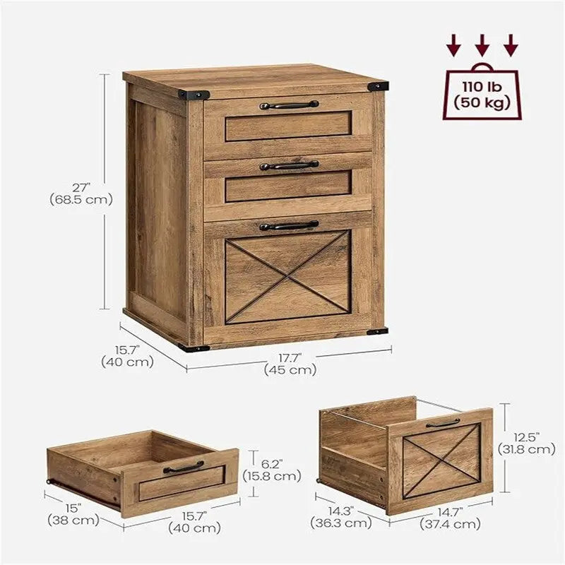 File Cabinet - 15.7D x 17.7W x 27H