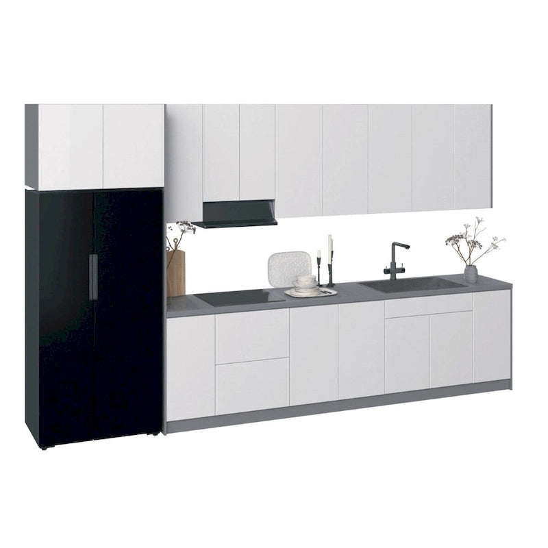 Kitchen Timeless Collection White Gloss Color Base Size 13Ft Wide - 157x24
