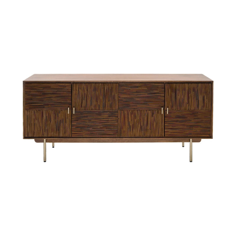 Studio London Drawers Acacia Wood and Rattan Furniture Storage