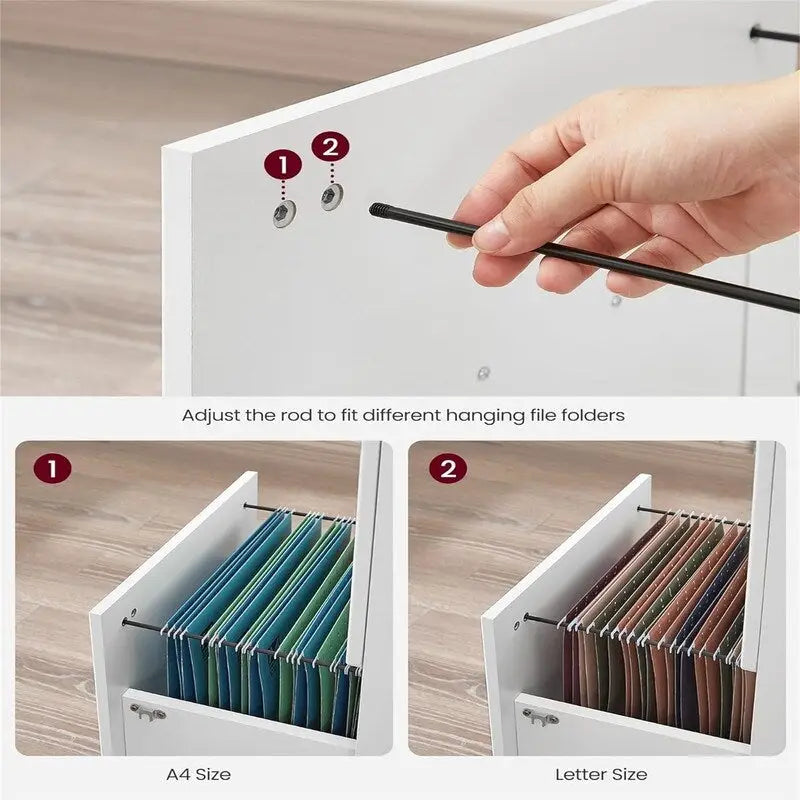 2-Drawer File Cabinet - 16.9D x 17.5W x 28.3H