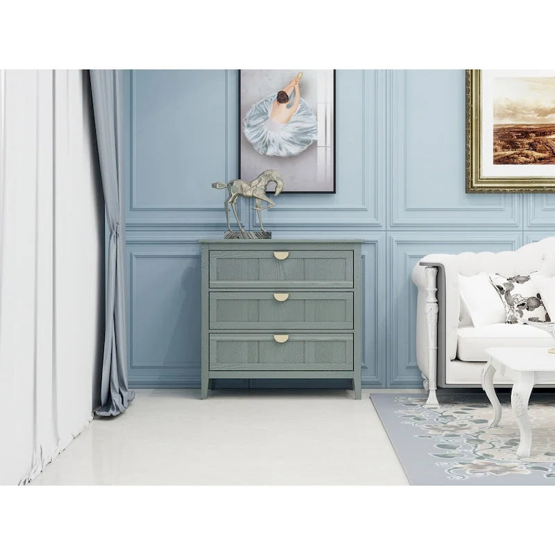 3 Drawer Cabinet, American Furniture,Suitable for Bedroom and Living Room Entryway