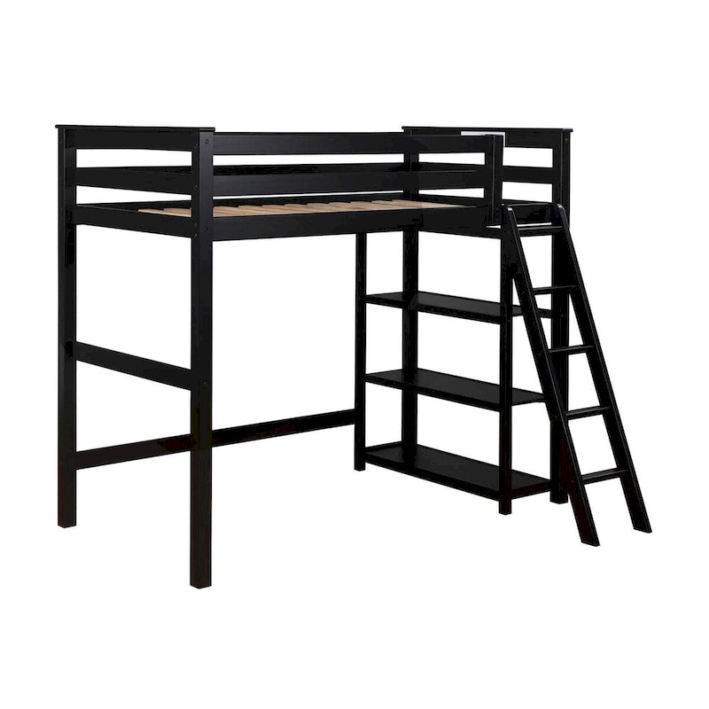 Jerica Twin Loft Bed with 3-Shelf