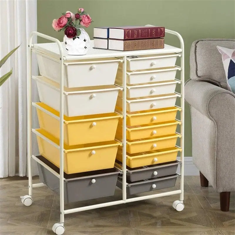 15 Drawer Storage Drawer Cart - 14.5D x 25W x 34.5H