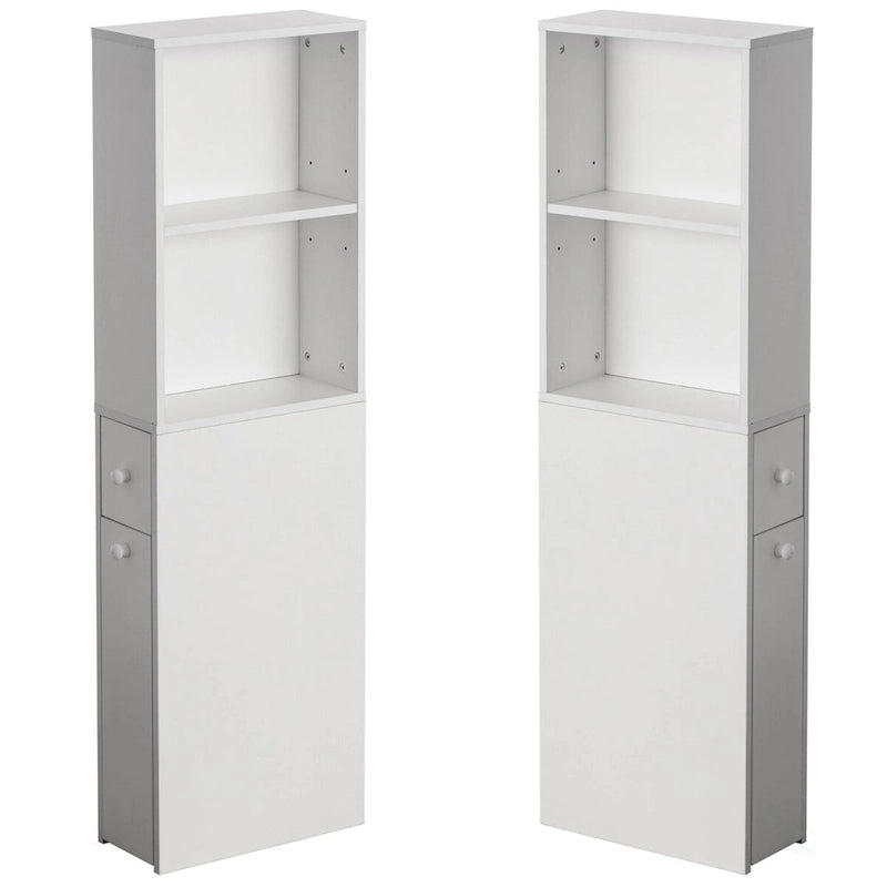 Bathroom Storage Cabinet, Ideal as Toilet Paper Storage, Feminine Product Organizer W/ Storage Drawer and Adjustable Shelf