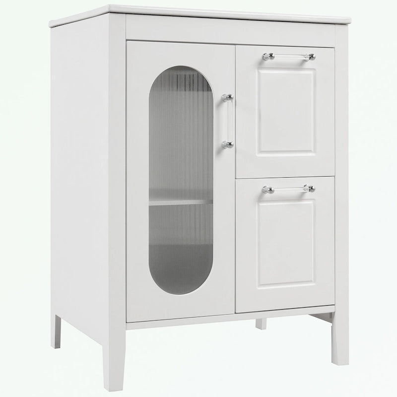 Bathroom Vanity Cabinet with Two Drawers and Door