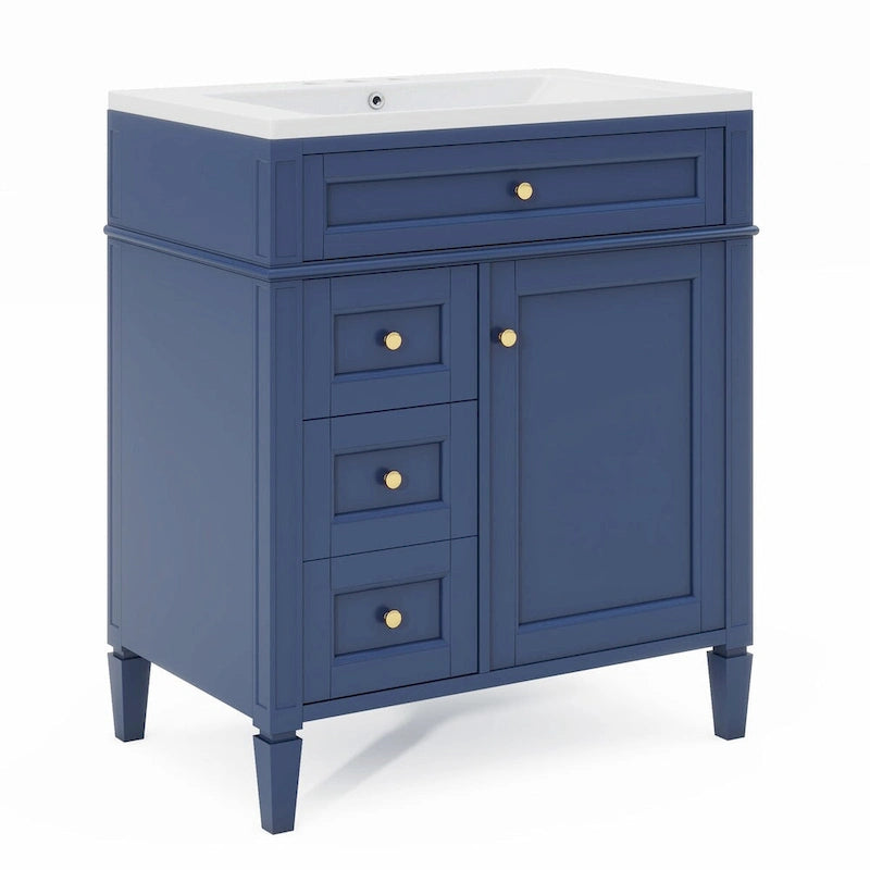 Bathroom Vanity with Top Sink and a Tip-out Drawer