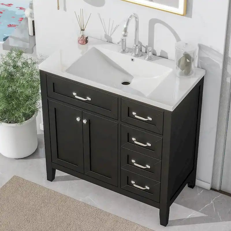 Bathroom Cabinet with Drawers and Sink Combo