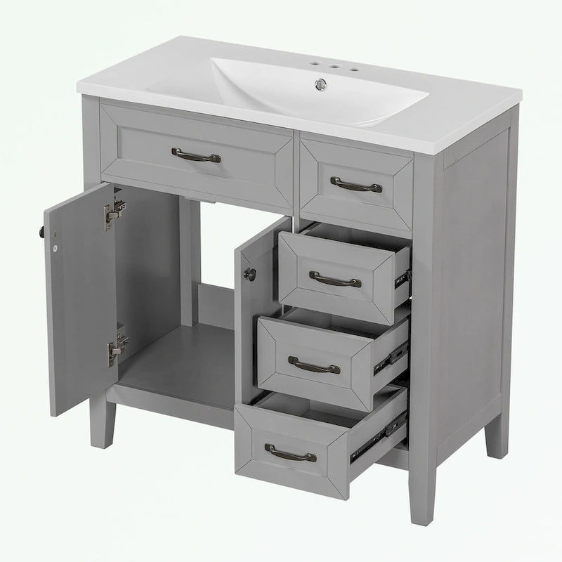 Bathroom Cabinet with Drawers and Sink Combo