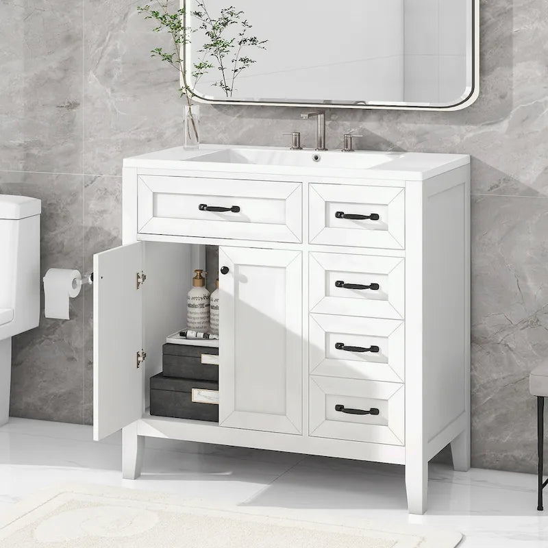 Bathroom Cabinet with Drawers and Sink Combo
