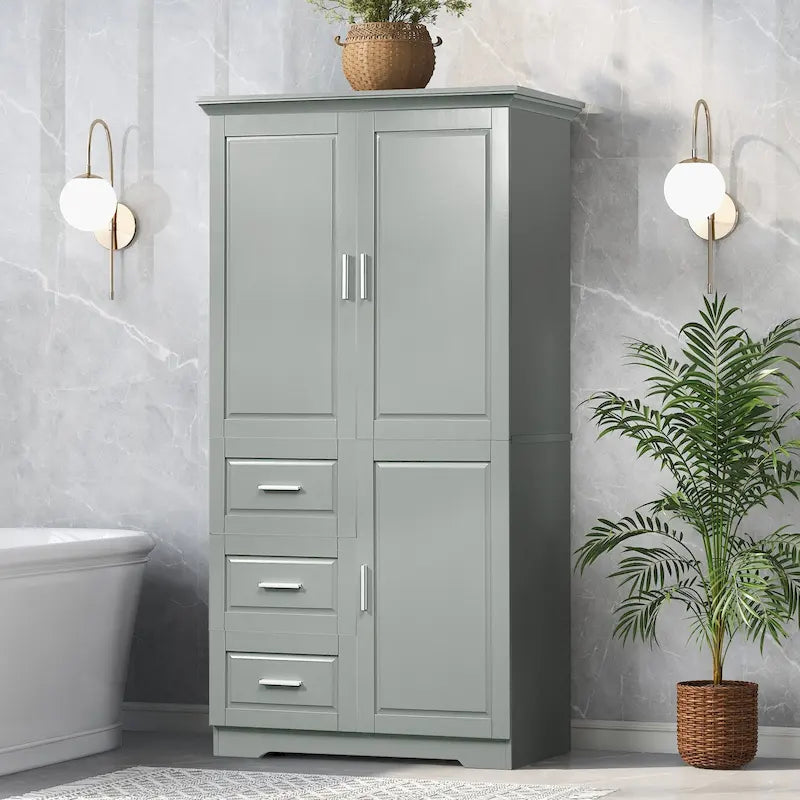 Bathroom Cabinet with Doors - N/A