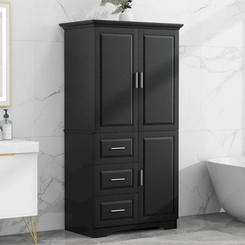 Bathroom Cabinet with Doors - N/A
