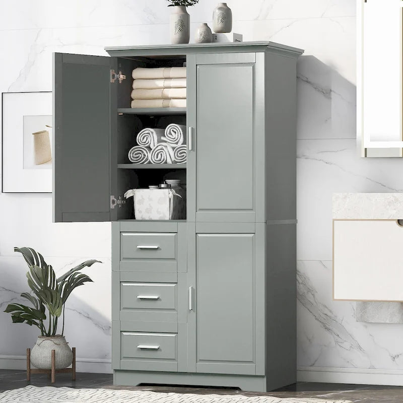 Bathroom Cabinet with Doors - N/A