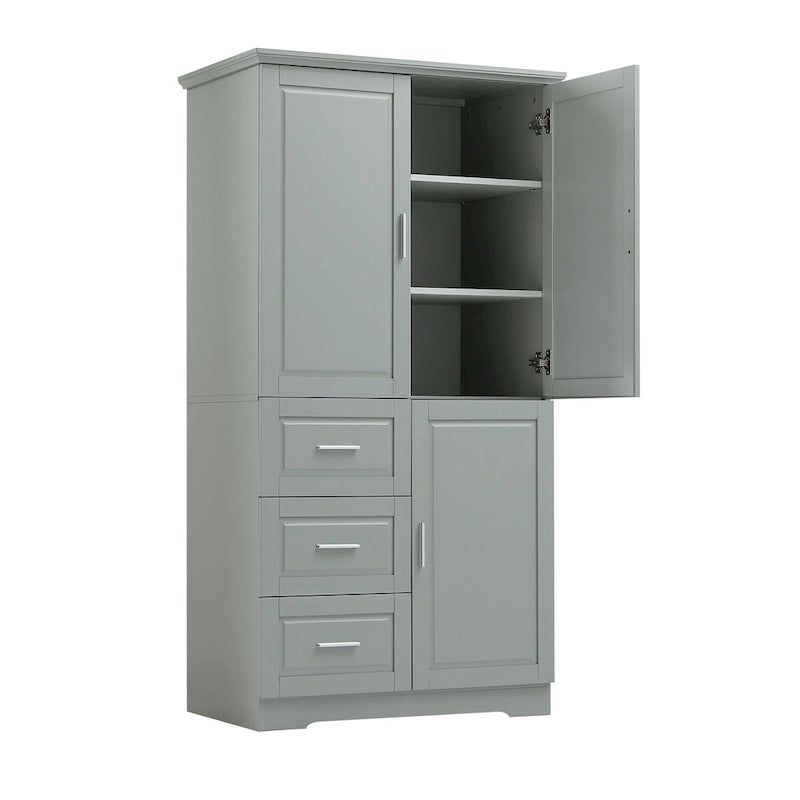 Bathroom Cabinet with Doors - N/A