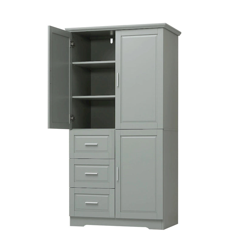Bathroom Cabinet with Doors - N/A