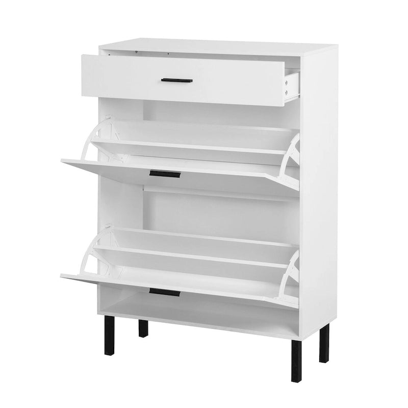 Shoe Cabinet Freestanding Shoe Rack Storage Organizer with Drawers - 31.5 W x 9.84 D x 43.3 H