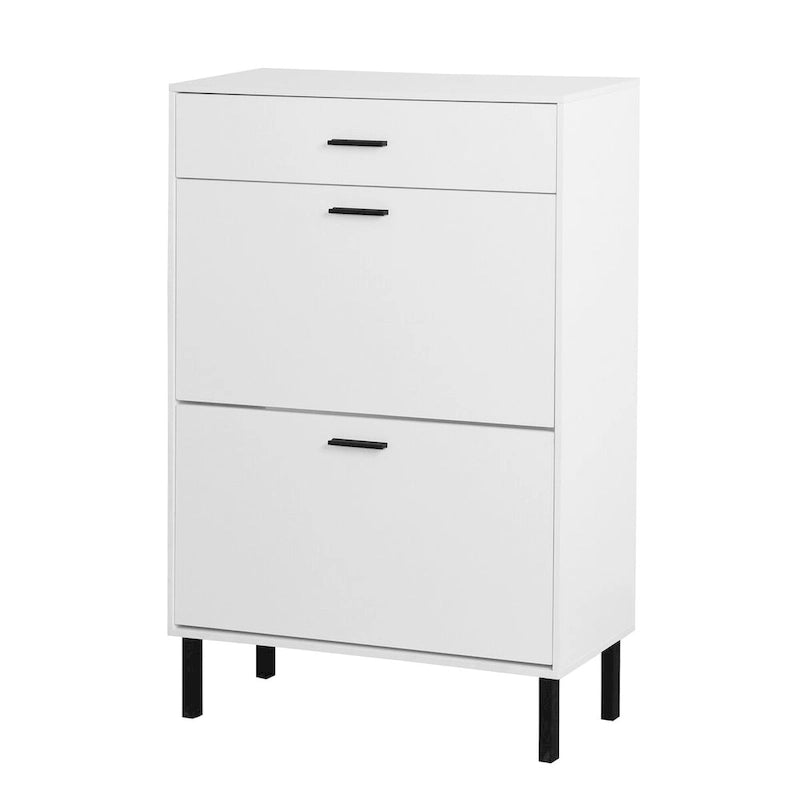 Shoe Cabinet Freestanding Shoe Rack Storage Organizer with Drawers - 31.5 W x 9.84 D x 43.3 H