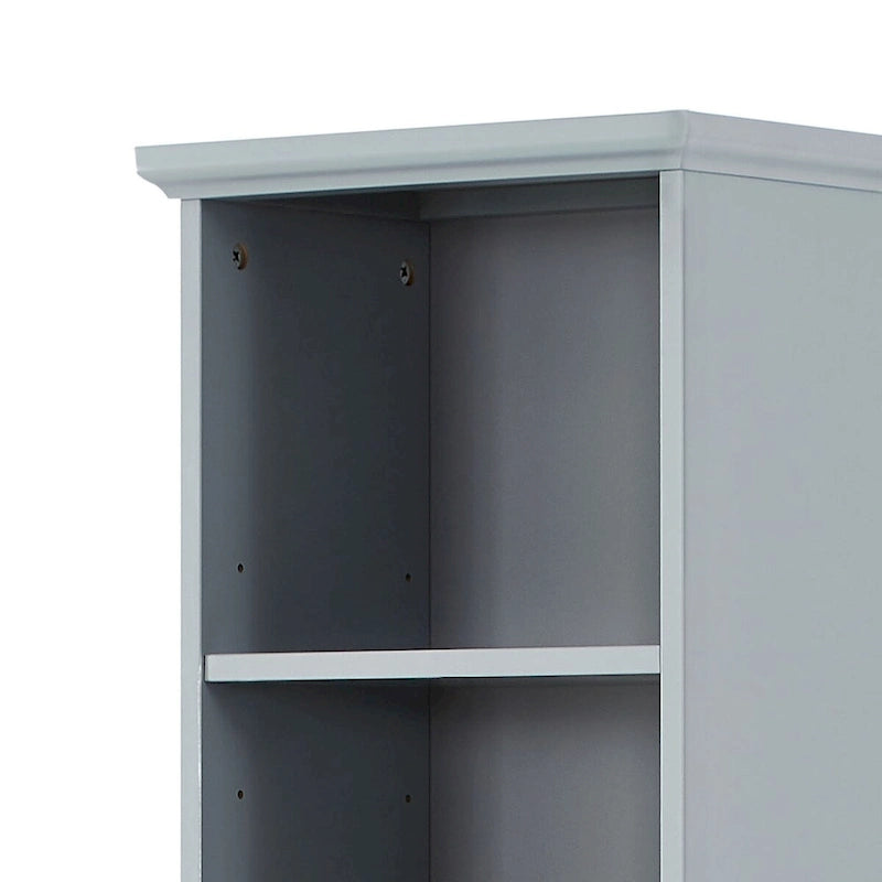 Slim Tall Bathroom Storage Cabinet with an Open Shelf, Three Drawers and a Cabinet