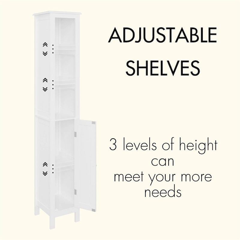 66.92 Tall Bathroom Storage Cabinet,1 Doors Freestanding Cabinet