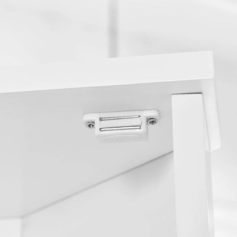 Tall Bathroom Storage Cabinet with Two Doors and Adjustable Shelves