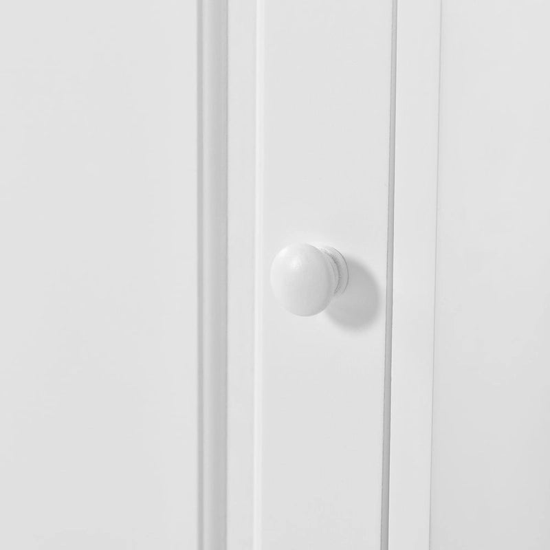 Tall Bathroom Storage Cabinet with Two Doors and Adjustable Shelves